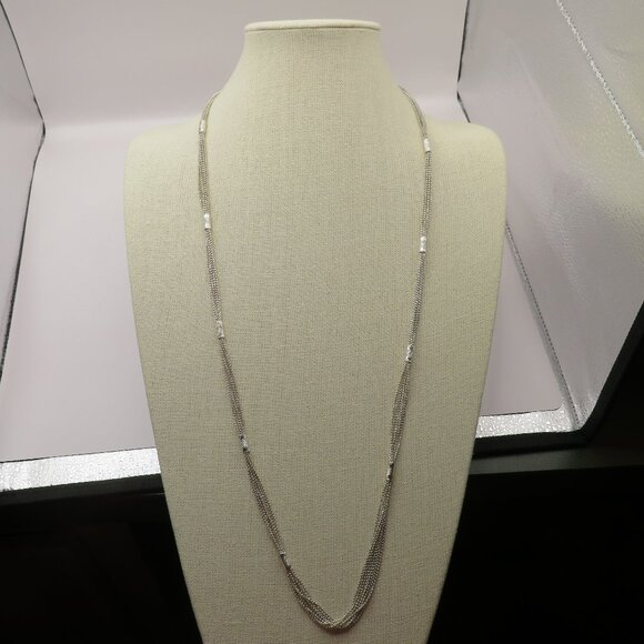 Monet Jewelry - Monet Silver Tone Multi-Strand Station Necklace